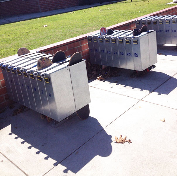 In Addition To Bike Racks, My School Has Skateboard Racks