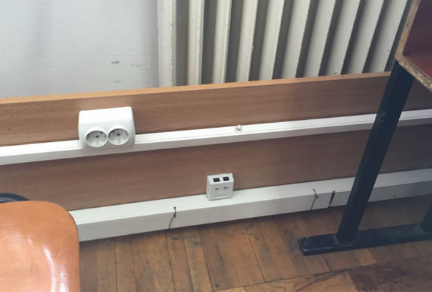 At My High School Everyone Has His Own Socket And Ethernet Slot