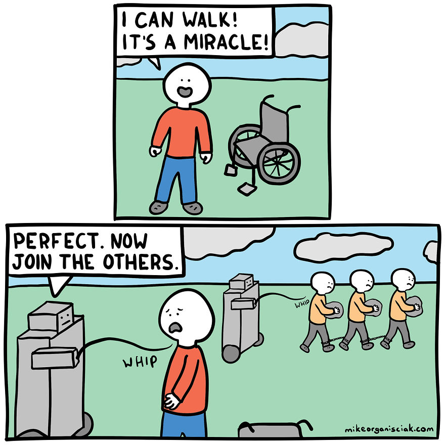 Comics about humanity vs machines 