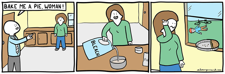 Comics about woman poisoning her husband 