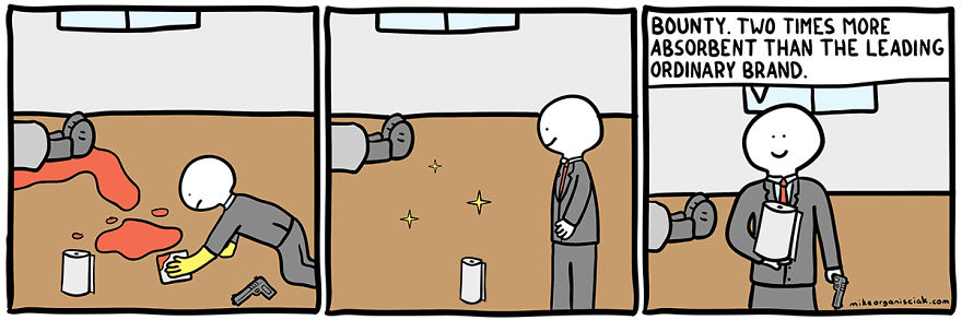 Comics about papaer towel and the m****r