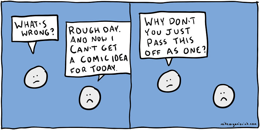 Comics about not having a comic idea 