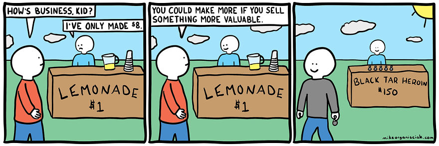 Comics about lemonade and h****n 
