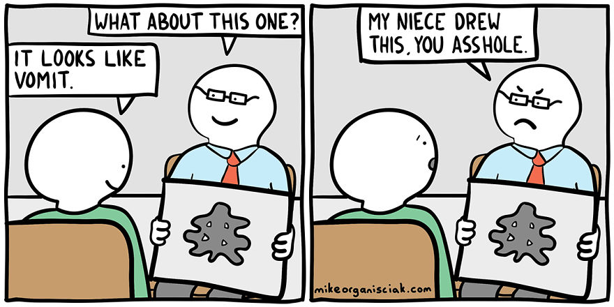 Comics about rorschach test