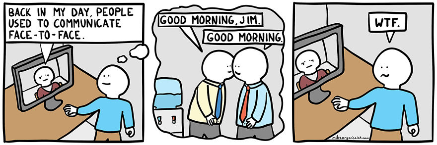 Comics about communicationg face to face 