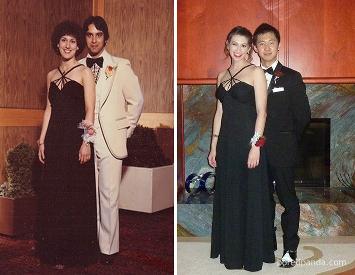 Since I Was Wearing My Mom's Senior Prom Dress From The '70s, We ...