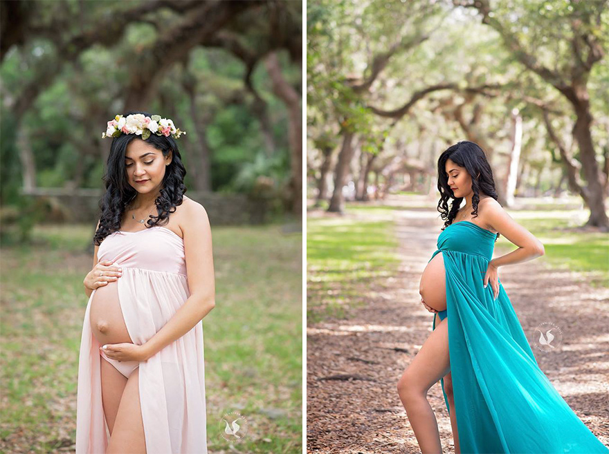 Deployed Husband Can't Come To Wife's Maternity Photo Shoot, So She Comes Up With A Heartwarming Idea