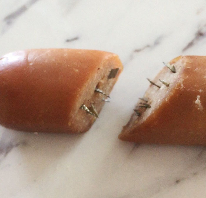 Dog Owner Shocked After Finding Hot Dogs Stuffed With Razor Blades In Her Yard Dog Owner Shocked After Finding Hot Dogs Stuffed With Razor Blades In Her Yard