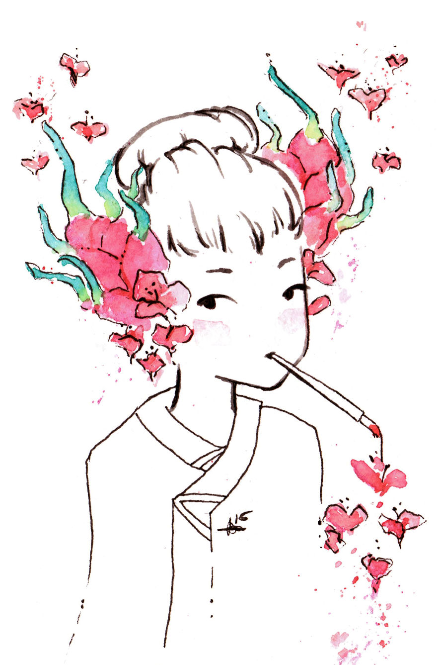 First Attempt At Asian Inspired Watercolors