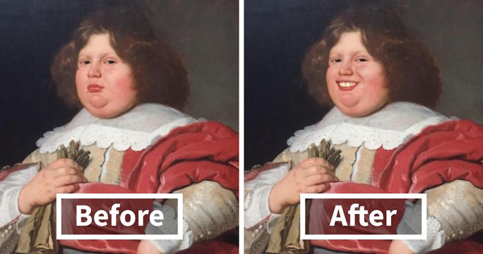 Guy Visits Museum But Finds Classical Art Characters Too Serious, Uses FaceApp To Make Them SmileGuy Visits Museum But Finds Classical Art Characters Too Serious, Uses FaceApp To Make Them Smile