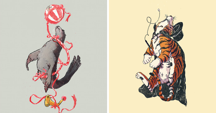 Abused Animals. But Illustrated In A Way That Is A Bit More Subtle