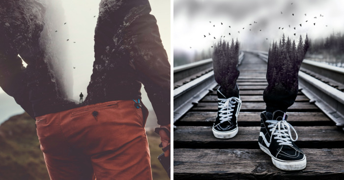 I Mix Different Pictures To Create These Double Exposure Images