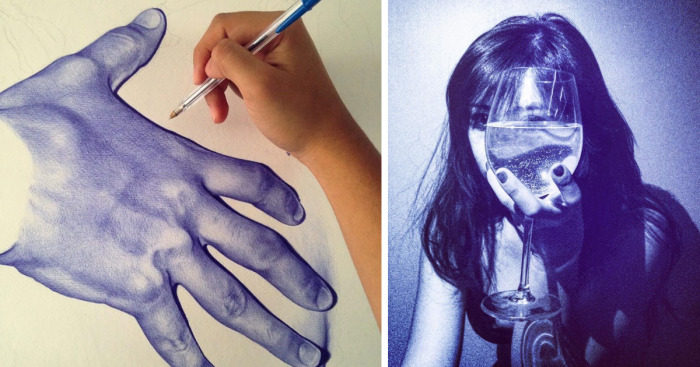 Realistic Drawings With A Ballpoint Pen