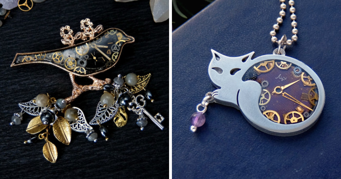 This Ukrainian Artist Creates Animal-Inspired Steampunk Jewelry