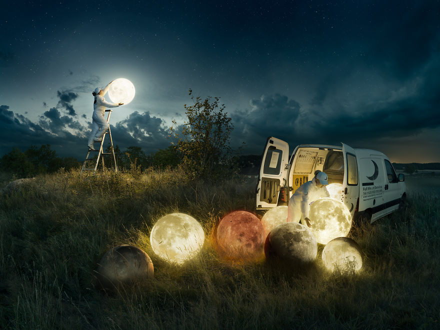 Full Moon Service: Photoshop Master Erik Johansson Reveals How He Created His Newest Masterpiece In 8 Months Full Moon Service: Photoshop Master Erik Johansson Reveals How He Created His Newest Masterpiece In 8 Months