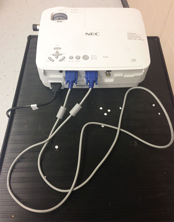 Mom Just Sent Me This Asking Why The Projector Wasn't Working