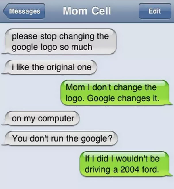 Funny Mom Text