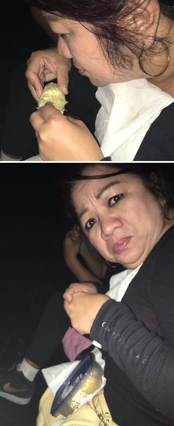 Some People Sneak Candy Into The Movie Theater. My Mom Sneaks In Corn On The Cob