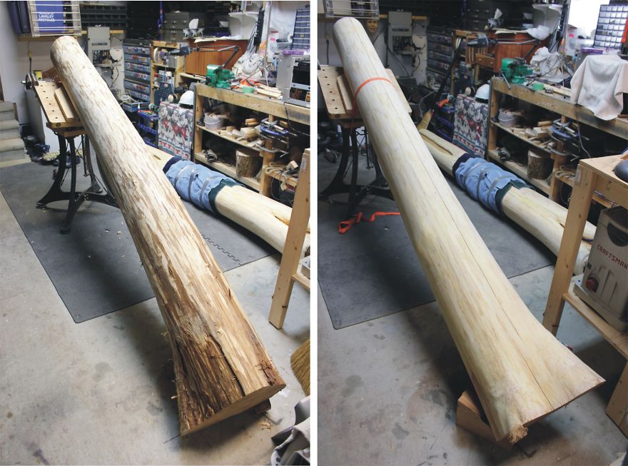 Two 10 Foot Tall Carved Cedar Posts Complete With Attitude Two 10 Foot Tall Carved Cedar Posts Complete With Attitude