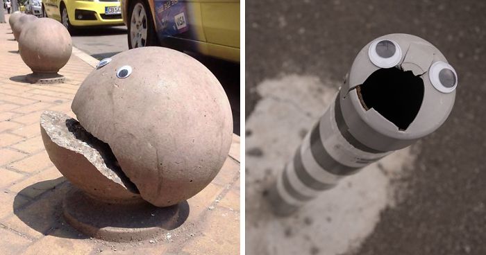 Someone In Bulgaria Is Putting Googly Eyes On Broken Street Objects, And It’s Even Better Than Fixing Things