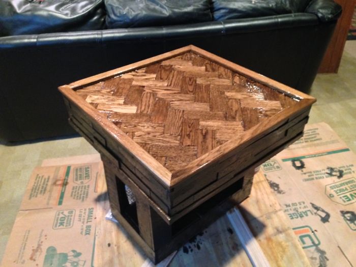 Needed A Table, Made One From Scrap Wood I Had In My Burn Barrel