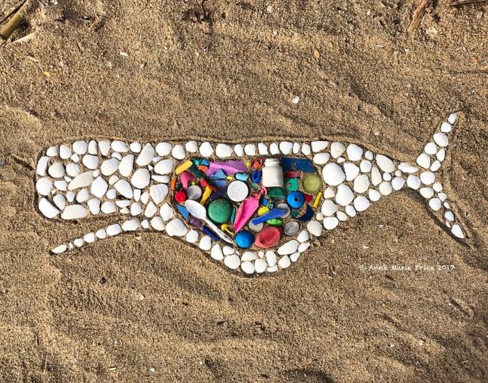 I Create Beach Mosaic Art With A Message