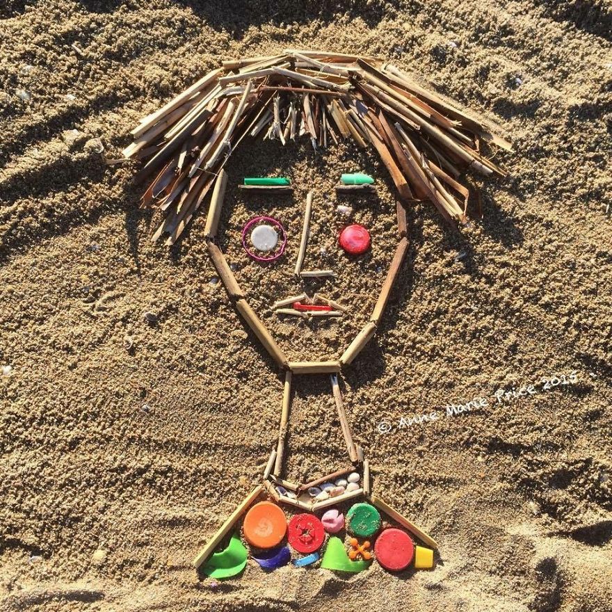 I Create Beach Mosaic Art With A Message