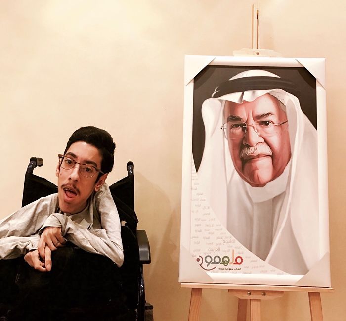 A Saudi Artist With Handicap Paints Wonderful Paintings