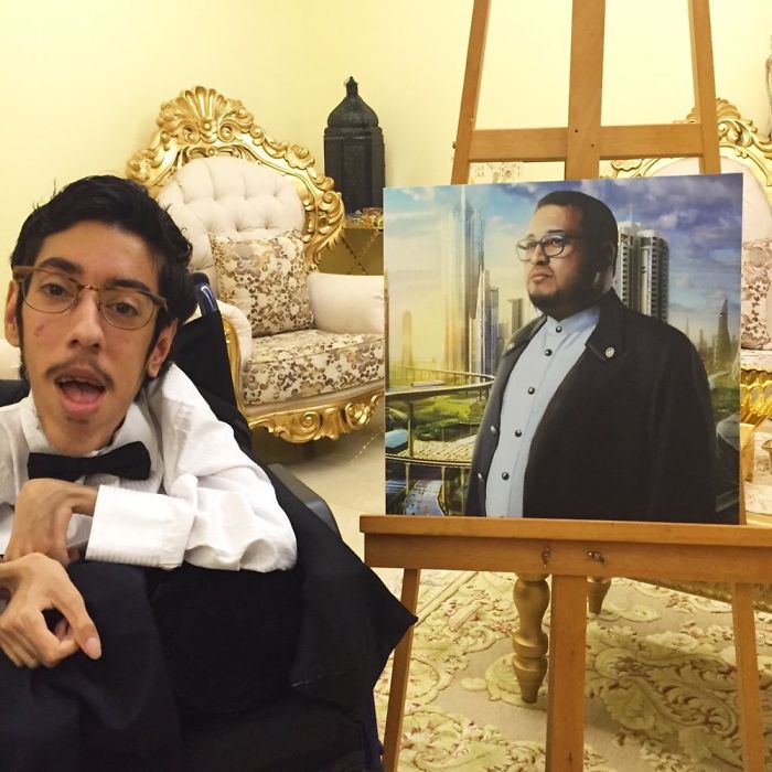 A Saudi Artist With Handicap Paints Wonderful Paintings