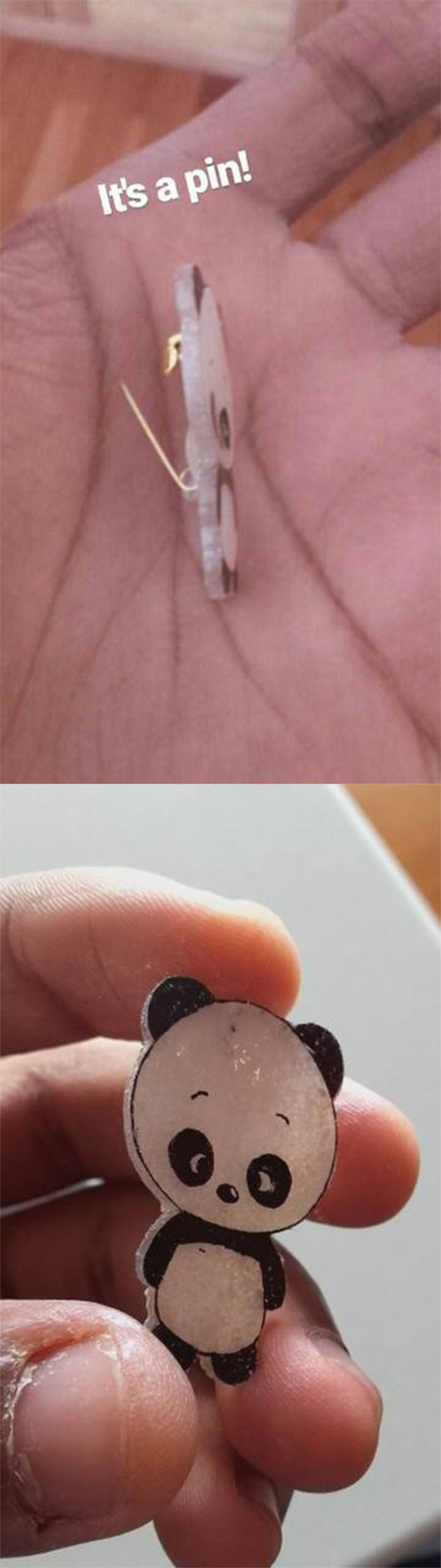 My Friend Has Been A Little Depressed Lately, So I Made Her A Panda Pin To Sheer Her Up, Because She Loves Pins And Pandas. What Do You Think?