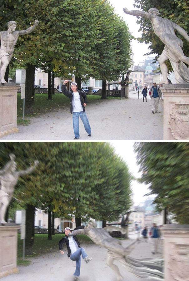 It's Awkward To See People Posing With The Statues. Make A More Dynamic Pose Please