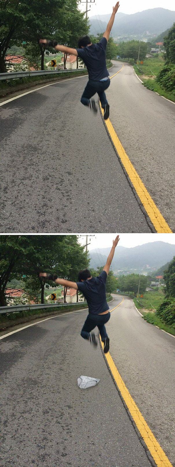 I Took A Picture Of The Jump, But The Underwear Was Lightly Exposed. Can You Remove It?