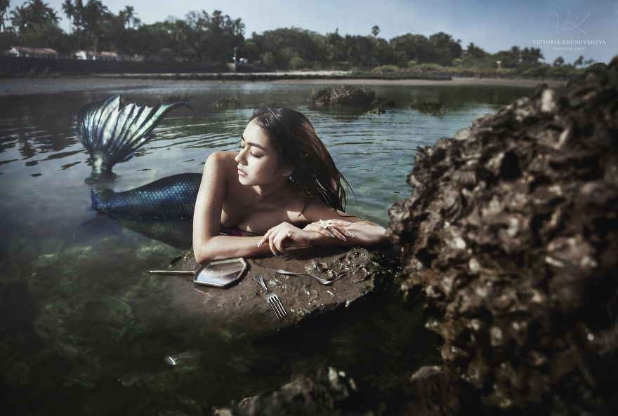 I Photographed Disney's Little Mermaid To Address An Issue Of How Girl Children A Being Raised