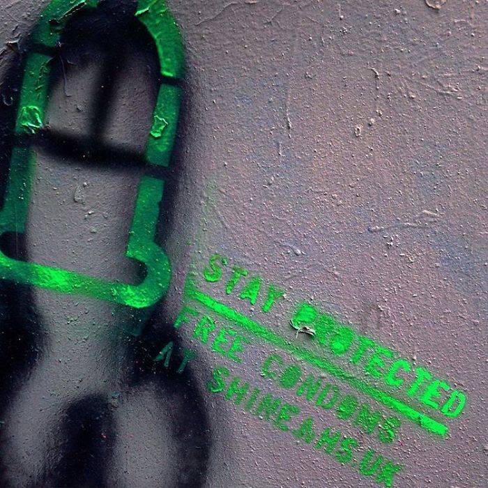Anonymous Hero Is 'Protecting' Graffiti Penises By Painting Condoms Over Them