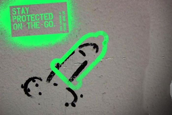 Anonymous Hero Is 'Protecting' Graffiti Penises By Painting Condoms Over Them