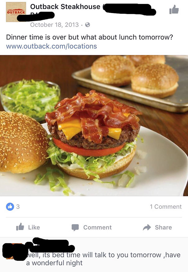 My 73-Year-Old Aunt Commenting On This Outback Post From Almost 3 Years Ago