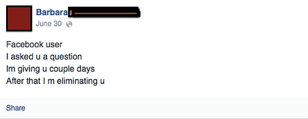 Barbara's Patience Has It's Limits