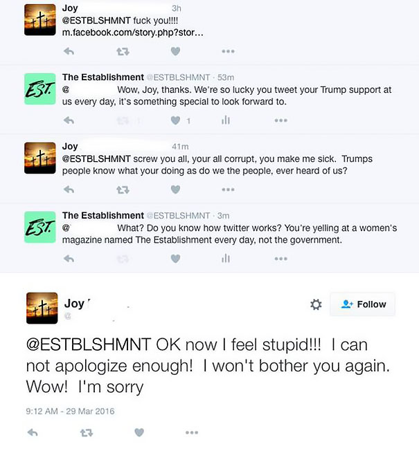 Joy Takes On The Establishment