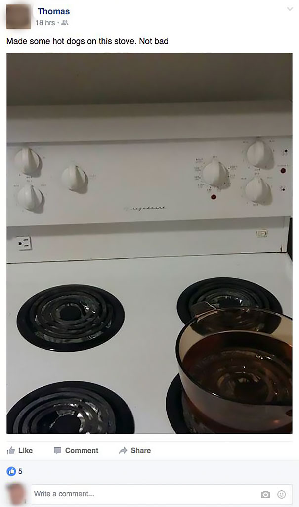 Thomas Wanted To Share His Experience Making Hot Dogs On This Stove. (Hot Dogs Not Pictured)