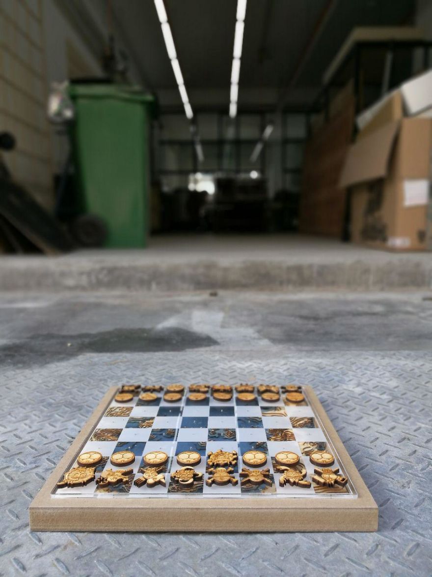 Custom-Made One Piece Chess Set