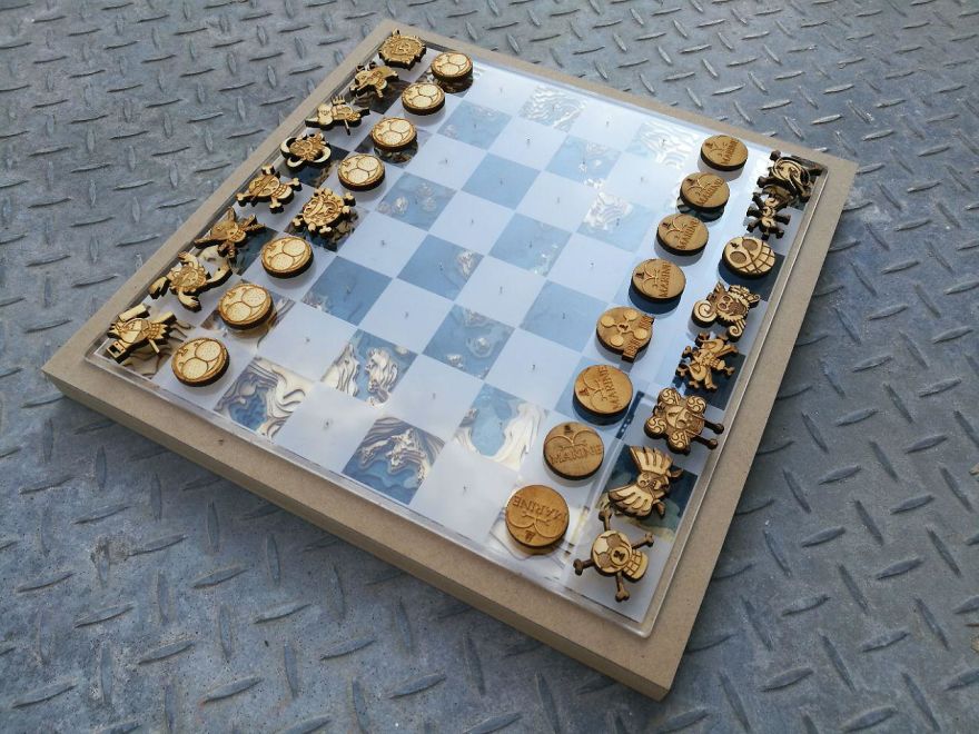 Custom-Made One Piece Chess Set