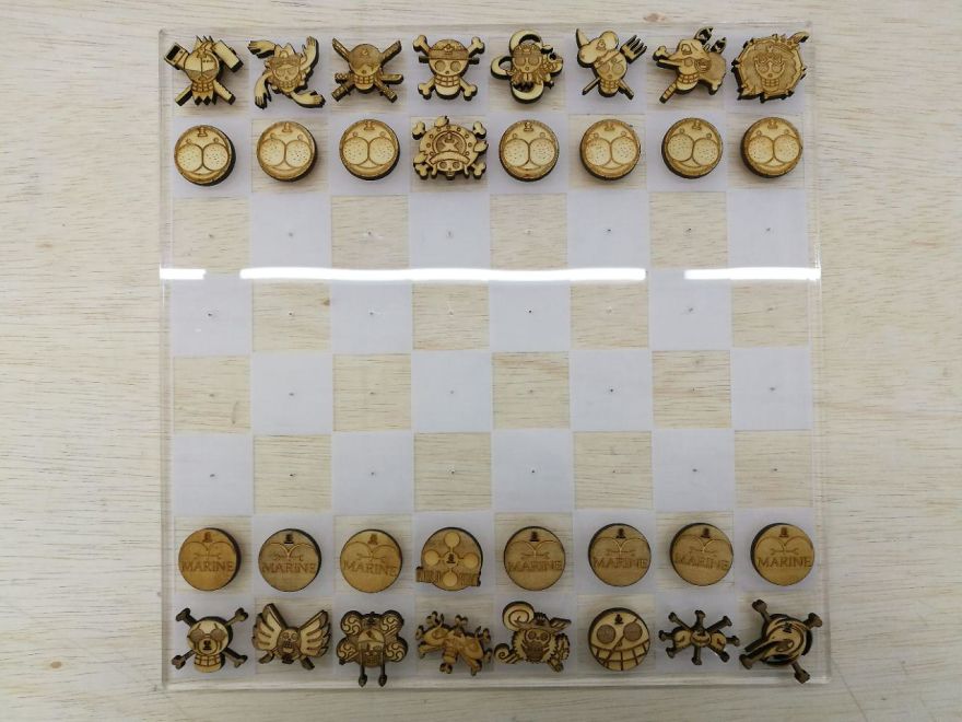 Custom-Made One Piece Chess Set Custom-Made One Piece Chess Set