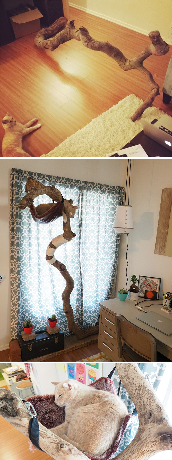 It's Difficult To Find Cat Furniture That Isn't Hideous So I Built A Cat Tree
