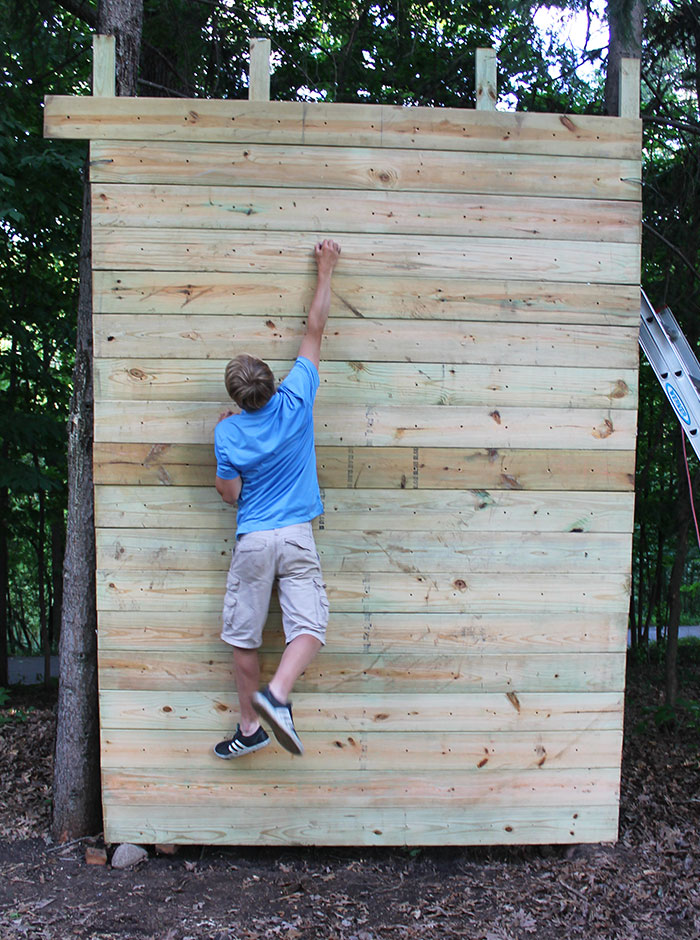 A Homemade Outdoor Bouldering Wall My Friend And I Made This Summer!