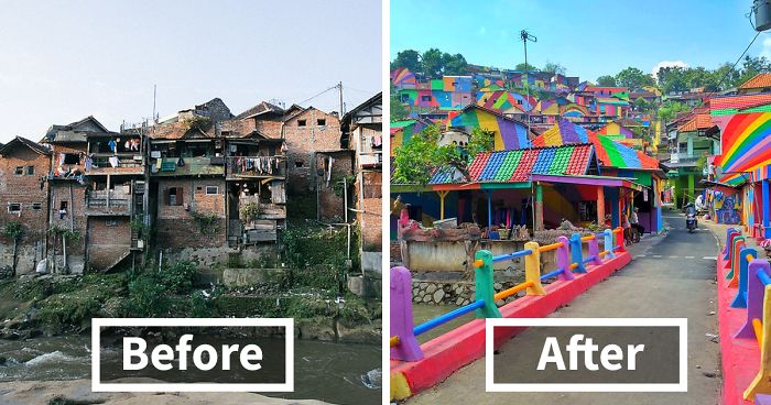 Rainbow Village: Indonesian Government Invests $22,467 To Paint 232 Slum Houses, And Result Is Amazing