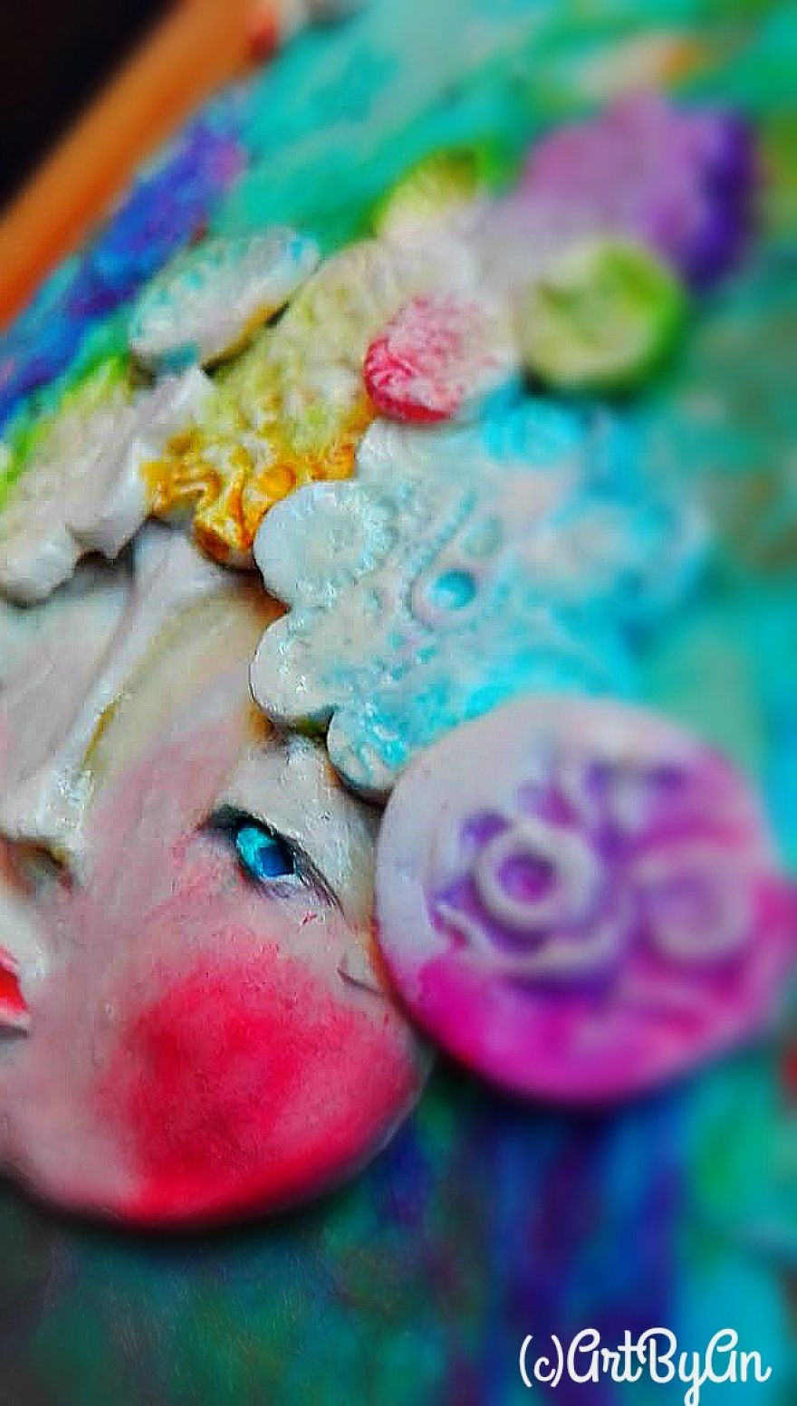I Create Whimsical Art Out Of Air Dry Clay, Paper, And Water Color Paint