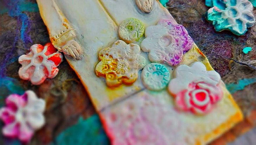 I Create Whimsical Art Out Of Air Dry Clay, Paper, And Water Color Paint