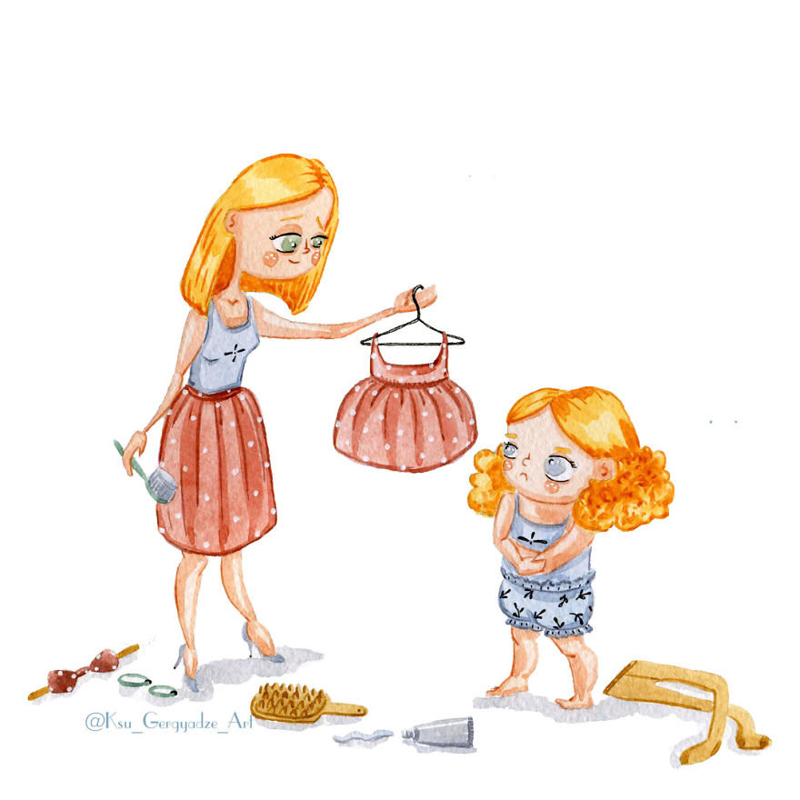 The Child Does Not Like To Dress