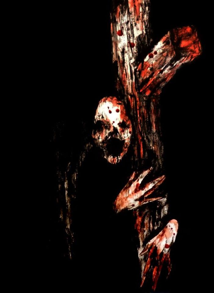 The Artist Who Paint Nightmares With His Own Blood -maxime André Taccardi