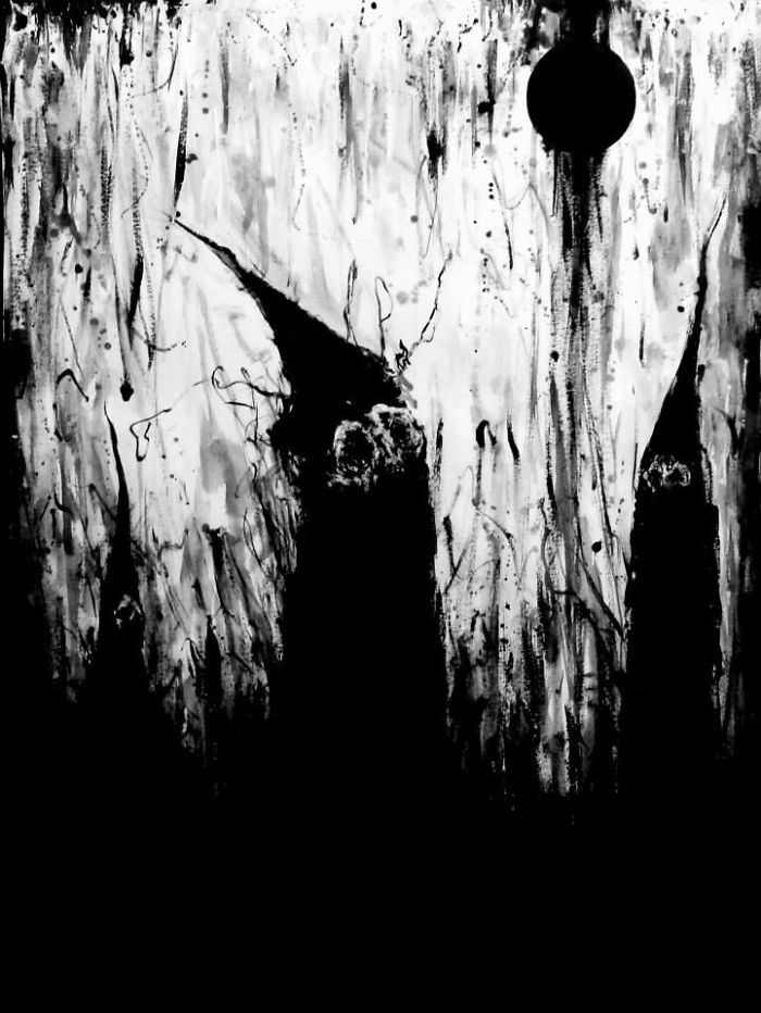 The Artist Who Paint Nightmares With His Own Blood -maxime André Taccardi